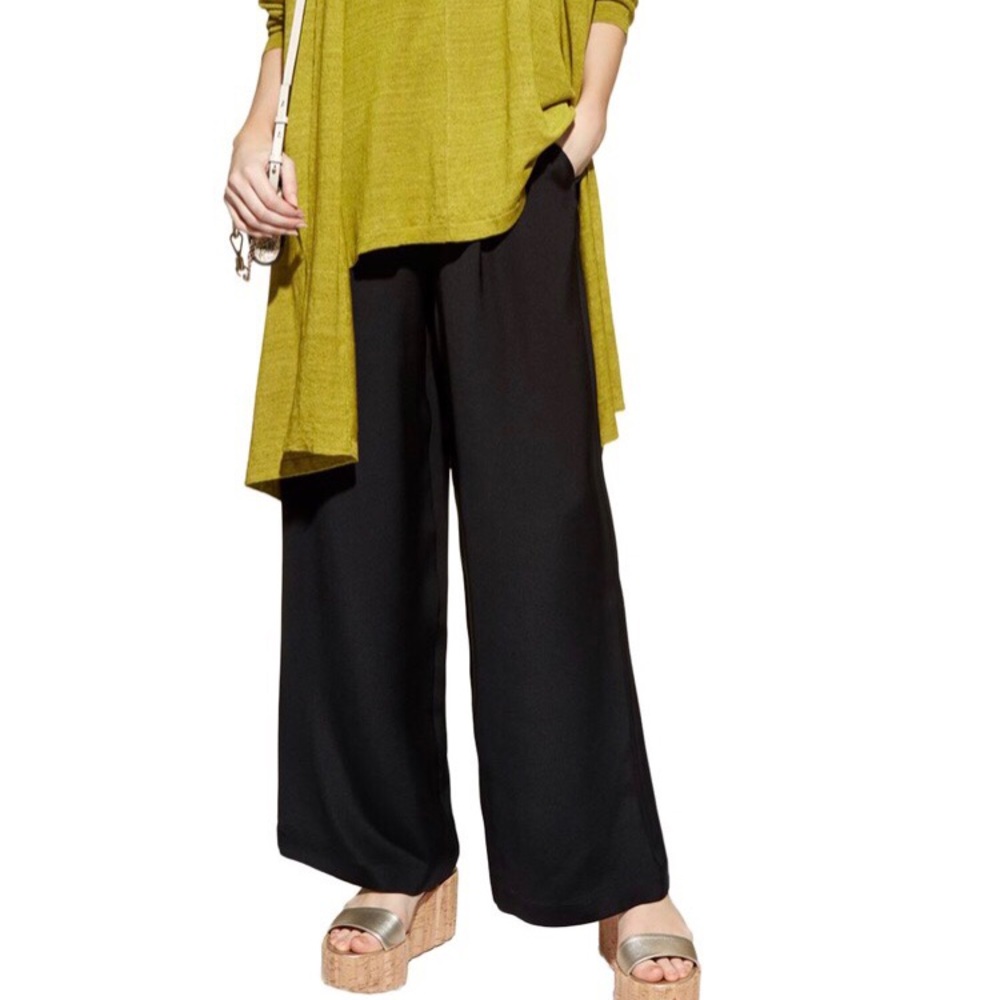 Eskandar Silk Crepe Trousers from Neiman Marcus